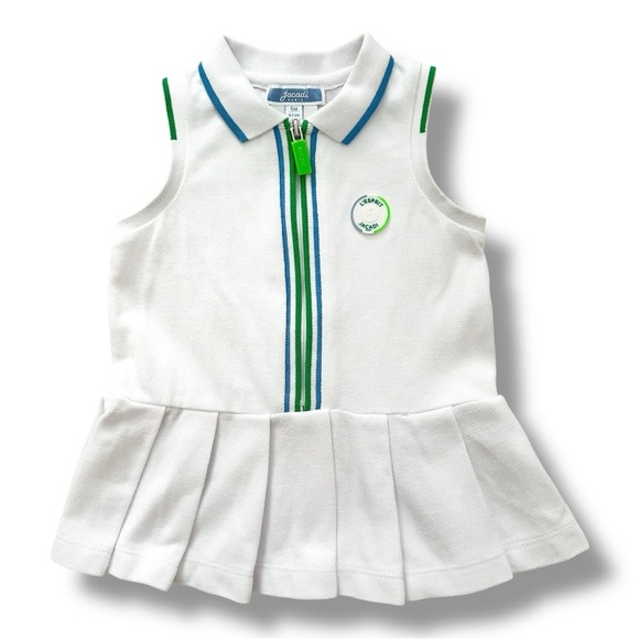 Jacadi | Sleeveless Pique Tennis Inspired Baby Dress (6 mos) 🎾 - Picture 1 of 5